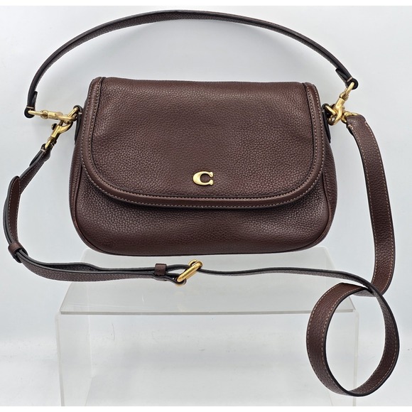 Coach Handbags - Coach Legacy Small Pebbled Leather Shoulder Crossbody Bag Brown Brass/Maple